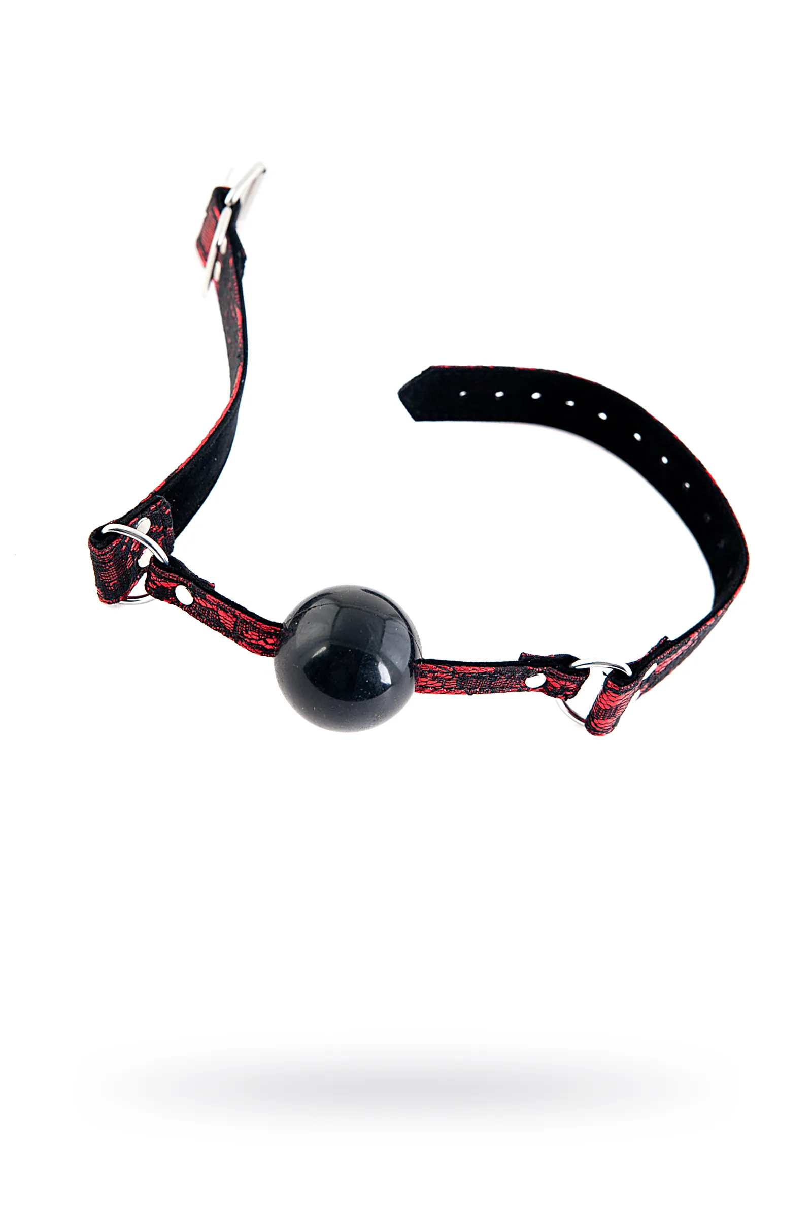 Кляп с кружевным  ремешком TOYFA Marcus, красный, 62 см