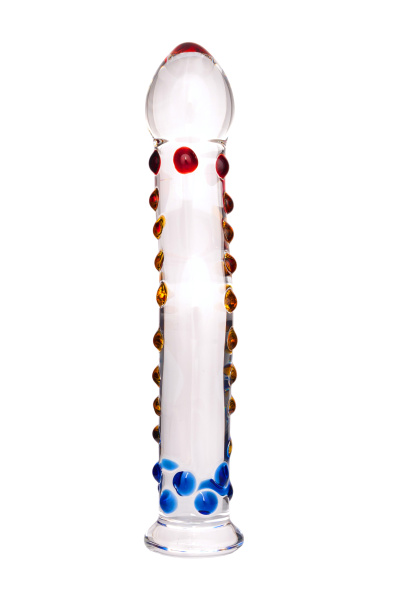 Фаллоимитатор Sexus Glass,стекло, прозрачный, 20 см