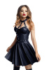 Платье Glossy Marisa из материала Wetlook, черное, M