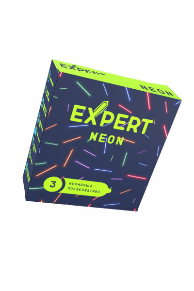 Презервативы EXPERT Neon, светящиеся, 3шт
