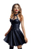 Платье Glossy Marisa из материала Wetlook, черное, S