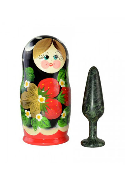 Анальная втулка SITABELLA, змеевик , Ø2,7 см